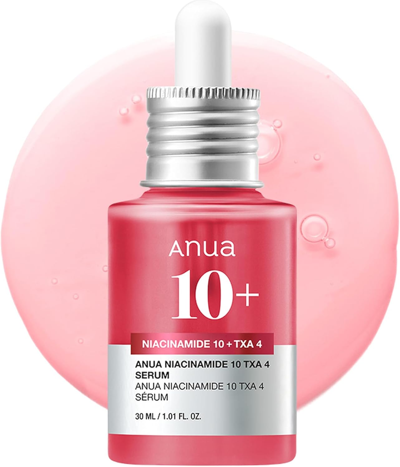 Anua Niacinamide 10 + TXA 4 Serum, Dark Spot Care, Hyaluronic Acid, Tranexamic Acid, Lightweight & Hydrating All-in-One Daily Facial Serum for Glass Skin, Korean Skincare, 1.01 fl.oz