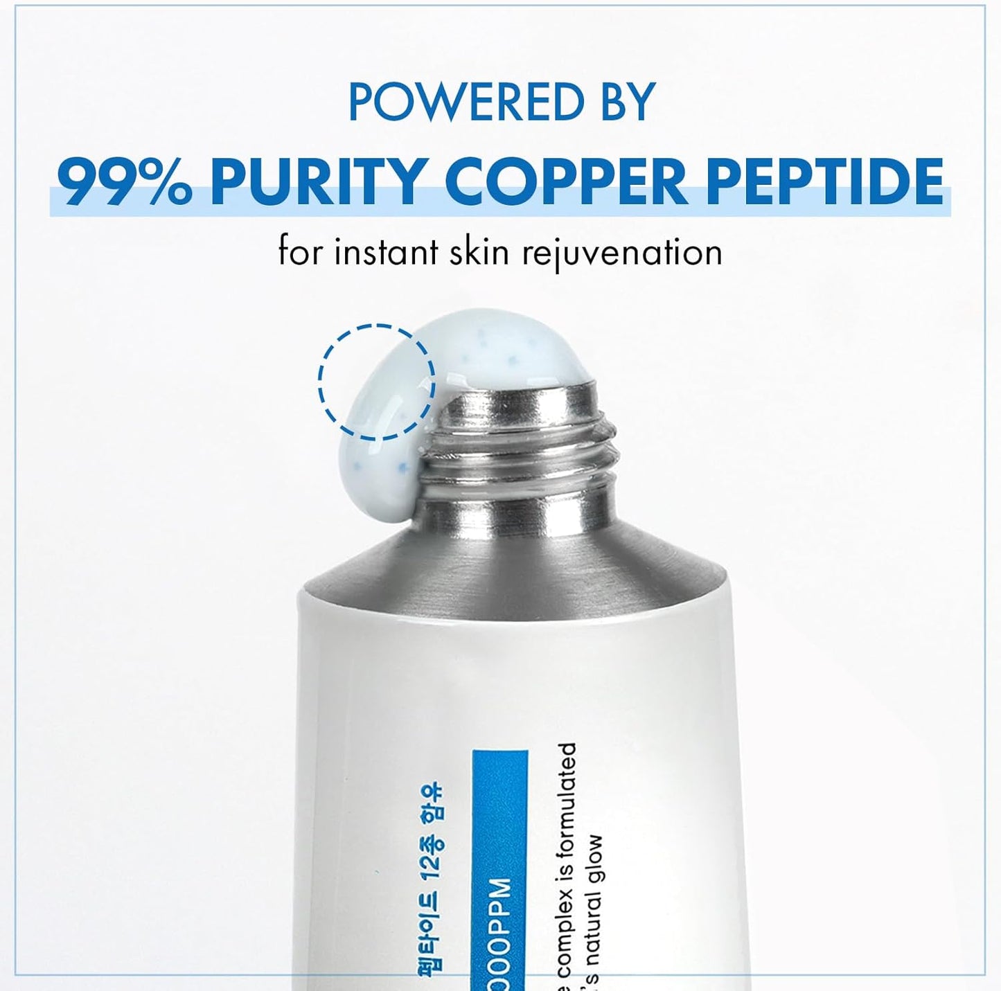 TOSOWOONG Copper Peptide 12 Cream – 99% Purity Copper Tripeptide-1 & 12 Multi-Peptide Complex for Skin Elasticity & Hydration, Korean Skincare, 50 ml / 1.69 fl. oz