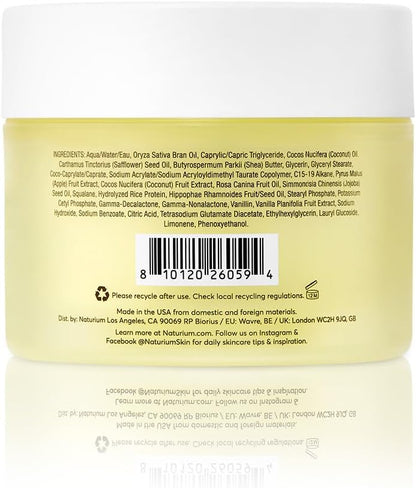 Naturium The Glow Getter Whipped Multi-Oil Body Butter, Firming Cream & Body Moisturiser with Shea Butter, 7.7 fl oz