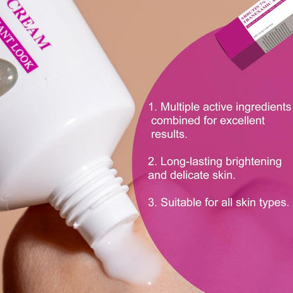 3PCS 7% Ar-butin + 4% Tranexamic Acid Cream，Dark Spot Corrector Face Cream for Women, Skin Brightening Korean Moisturiser, Anti Aging Hydrating Cream for Pigmentation, Reduces Redness，Even Skin Tone