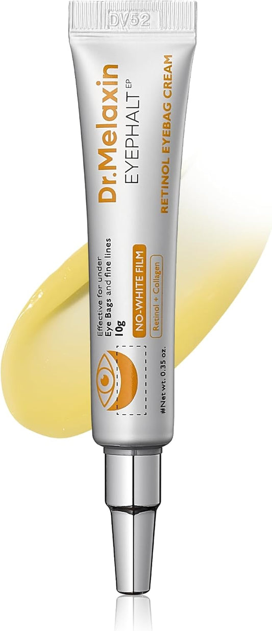 Dr.Melaxin Retinol Eyebag Cream For Puffiness, Wrinkle, Eye Moisturizer With Niacinamide & Ceramide Makeup Friendly Korean Skin Care 0.35 fl oz (Pack of 1)