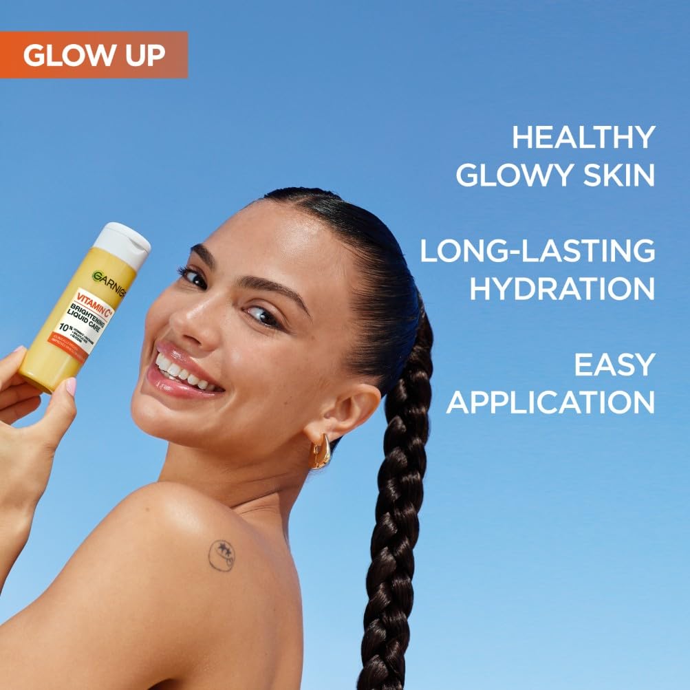 Garnier Vitamin C Serum for Face, Brightening Serum with 4% [Vitamin C + Niacinamide + Salicylic Acid], Dark Spot Reducer & Evens Skin Tone, Suitable for Sensitive Skin, 30ml