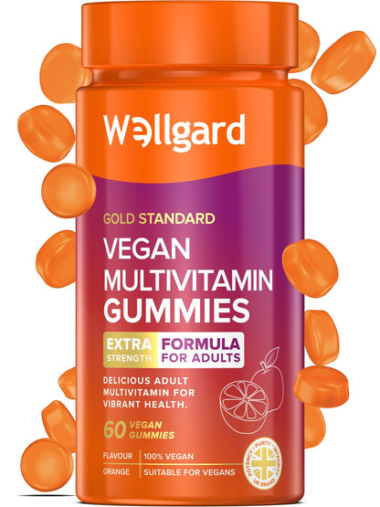 Wellgard Vegan Apple Cider Vinegar Gummies, Gold Standard 1000mg ACV Gummies with Vitamin C, Chromium and Pomegranate, Non-GMO, Gluten-Free & Gelatine-Free