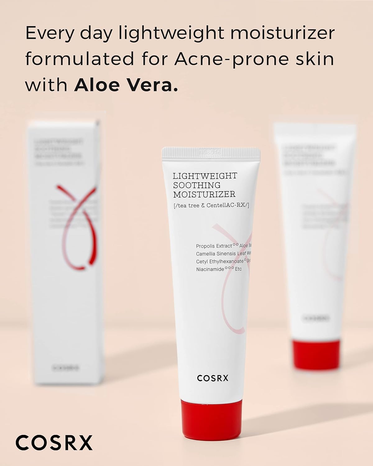 COSRX AC Collection Lightweight Soothing Moisturizer, 80ml | Aloe Vera Leaves Extract 71.2% | Cruelty Free, Paraben Free, Korean Skincare