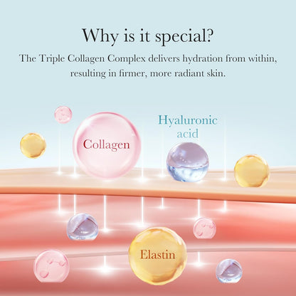 medicube Triple Collagen Cream Hydrating & Firming Moisturiser With Hyaluronic Acid, Premium Elastin, Shea Butter Wrinkle Care 1.69 Oz Triple Collagen Cream