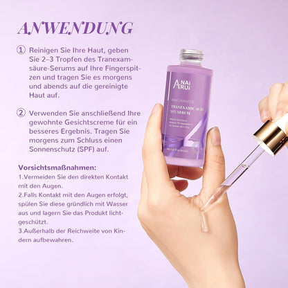ANAiRUi 10% Tranexamic Acid Serum 50 ml, Dark Spot Correcting Serum with Tranexamic Acid + Hyaluronic Acid + Niacinamide, Targets Hyperpigmentation, Even Skin Tone