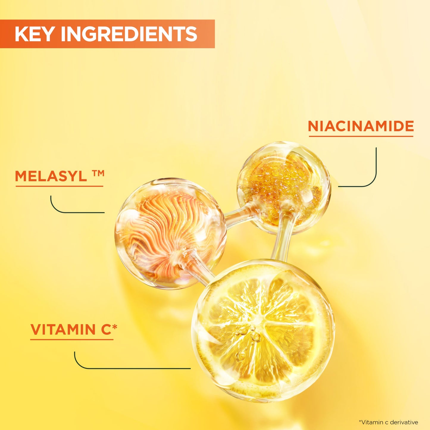 Garnier Vitamin C Serum for Face, Brightening Serum with 4% [Vitamin C + Niacinamide + Salicylic Acid], Dark Spot Reducer & Evens Skin Tone, Suitable for Sensitive Skin, 30ml