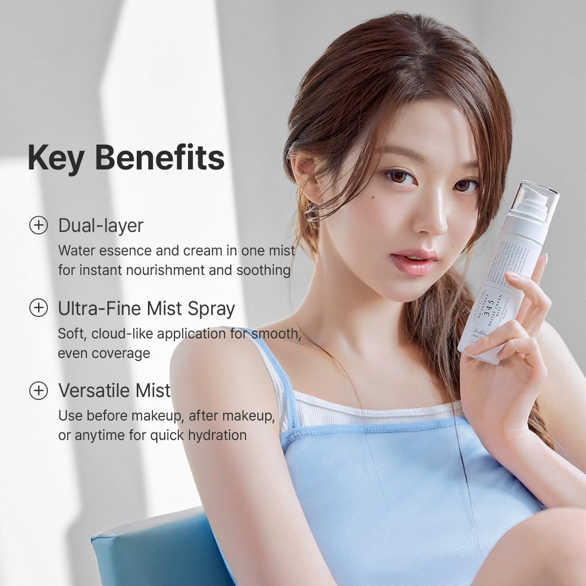 Dr.Althea 345 Relief Cream Mist | Hydrating Facial Mist with Rice Extract | Soothing Care for Sensitive Skin | Vegan Korean Skincare (100ml)