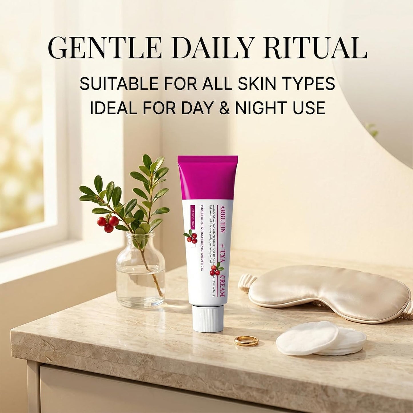 Arbutin Brightening Moisturiser | Dark Spot Corrector & Face Cream for Uneven Skin Tone | Hydrating Niacinamide Daily Lotion for Radiance & Glow | Lightweight & Non-Greasy
