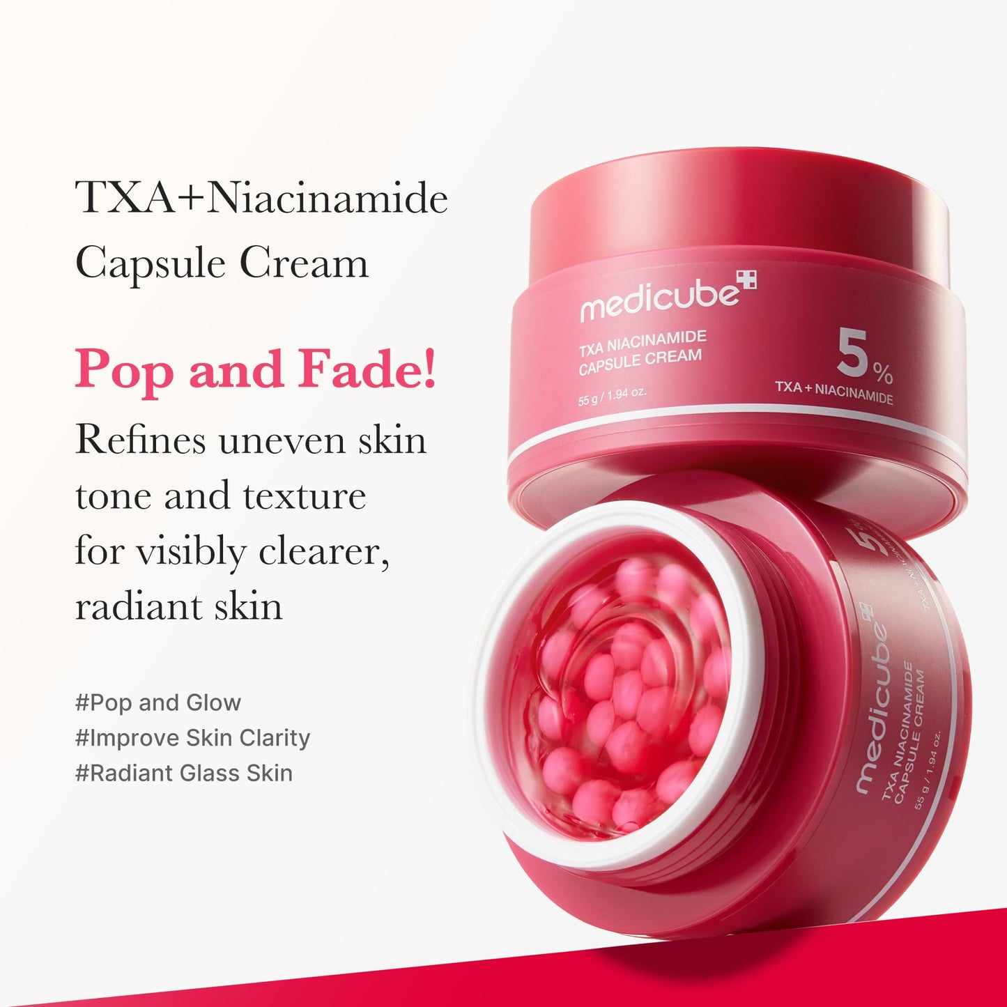 medicube Deep Vitamin C Golden Capsule Face Moisturiser - Liposome Capsules For Wrinkles, Skin Radiance - Transparent Gel for Glow Hydration - Korean Skin Care 1.94 oz