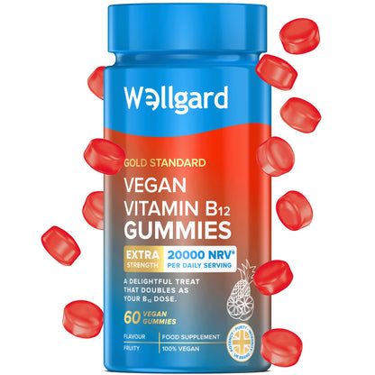 Wellgard Vegan Apple Cider Vinegar Gummies, Gold Standard 1000mg ACV Gummies with Vitamin C, Chromium and Pomegranate, Non-GMO, Gluten-Free & Gelatine-Free
