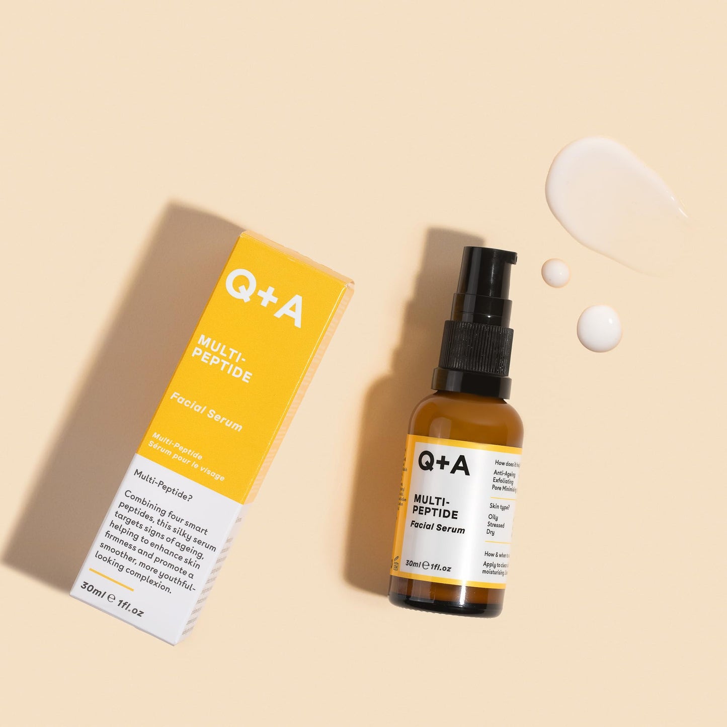 Q+A Hyaluronic Acid Facial Serum (30ml), Natural Hydrating Face Serum, for Plump Skin, Anti Ageing, Fragrance Free, Delivers Deep, Lasting Hydration, Rehydrates and Softens the Skin