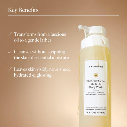 Naturium The Smoother Glycolic Acid Exfoliating Body Wash, Soft & Smoothing Cleanser | 16.9 FL OZ / 500 ML