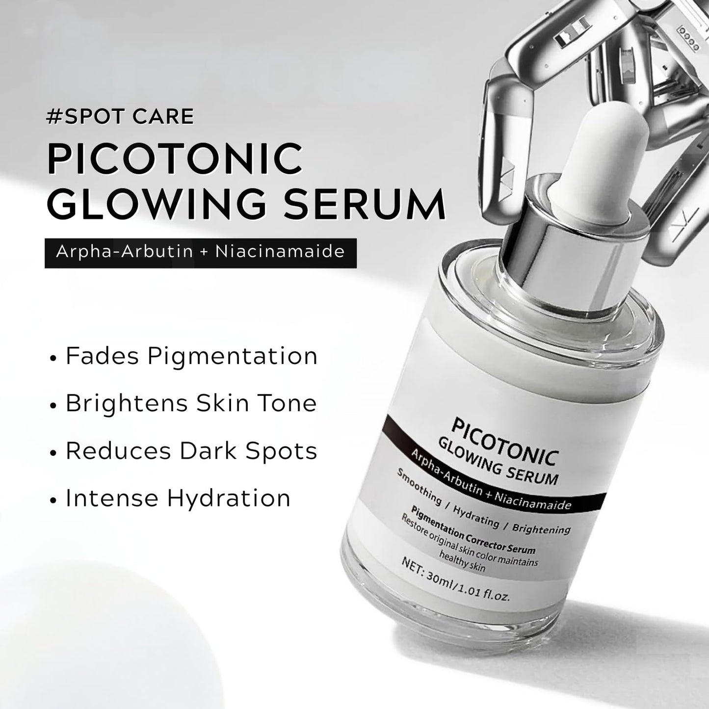 Pink Spicule Serum + Picotonic Shot Ampoule + Peel Shot Exfoliant Rice Ampoule, Rice Exfoliator for Face Pore Refining, Picotonic Glow Serum for Pigmentation & Dark Spot, Glass Skin, 3PCS