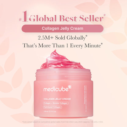 medicube Collagen Jelly Cream- Niacinamide & Freeze-Dried Hydrolyzed Collagen - Boosts skin's barrier hydration and gives 24h Glow & Lifted Look - Korean skincare (1.69 Fl Oz)