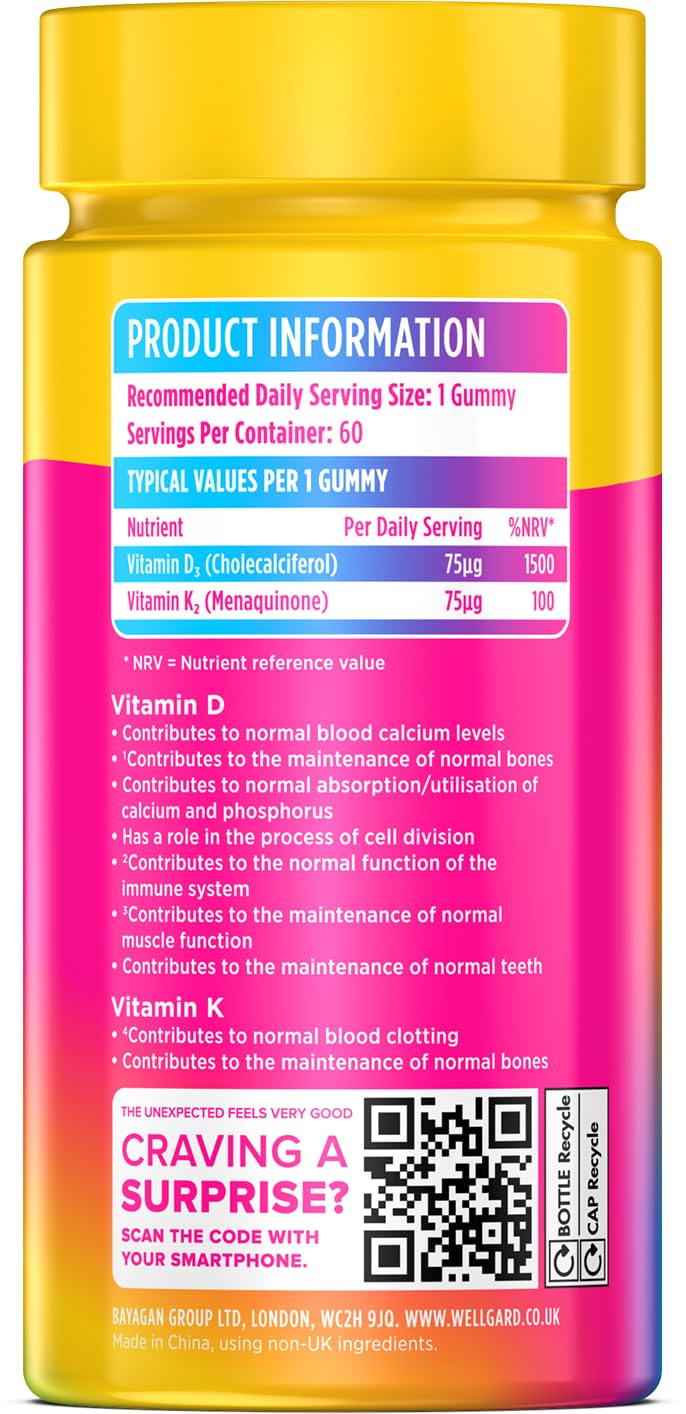 Wellgard Vegan Apple Cider Vinegar Gummies, Gold Standard 1000mg ACV Gummies with Vitamin C, Chromium and Pomegranate, Non-GMO, Gluten-Free & Gelatine-Free