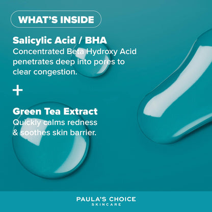 Paula's Choice SKIN PERFECTING 2% BHA Liquid Exfoliant - Face Exfoliating Peel Fights Blackheads & Enlarged Pores - for a Healthy Glow - with Salicylic Acid - Combination & Oily Skin - 30 ml