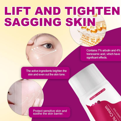 3PCS 7% Ar-butin + 4% Tranexamic Acid Cream，Dark Spot Corrector Face Cream for Women, Skin Brightening Korean Moisturiser, Anti Aging Hydrating Cream for Pigmentation, Reduces Redness，Even Skin Tone