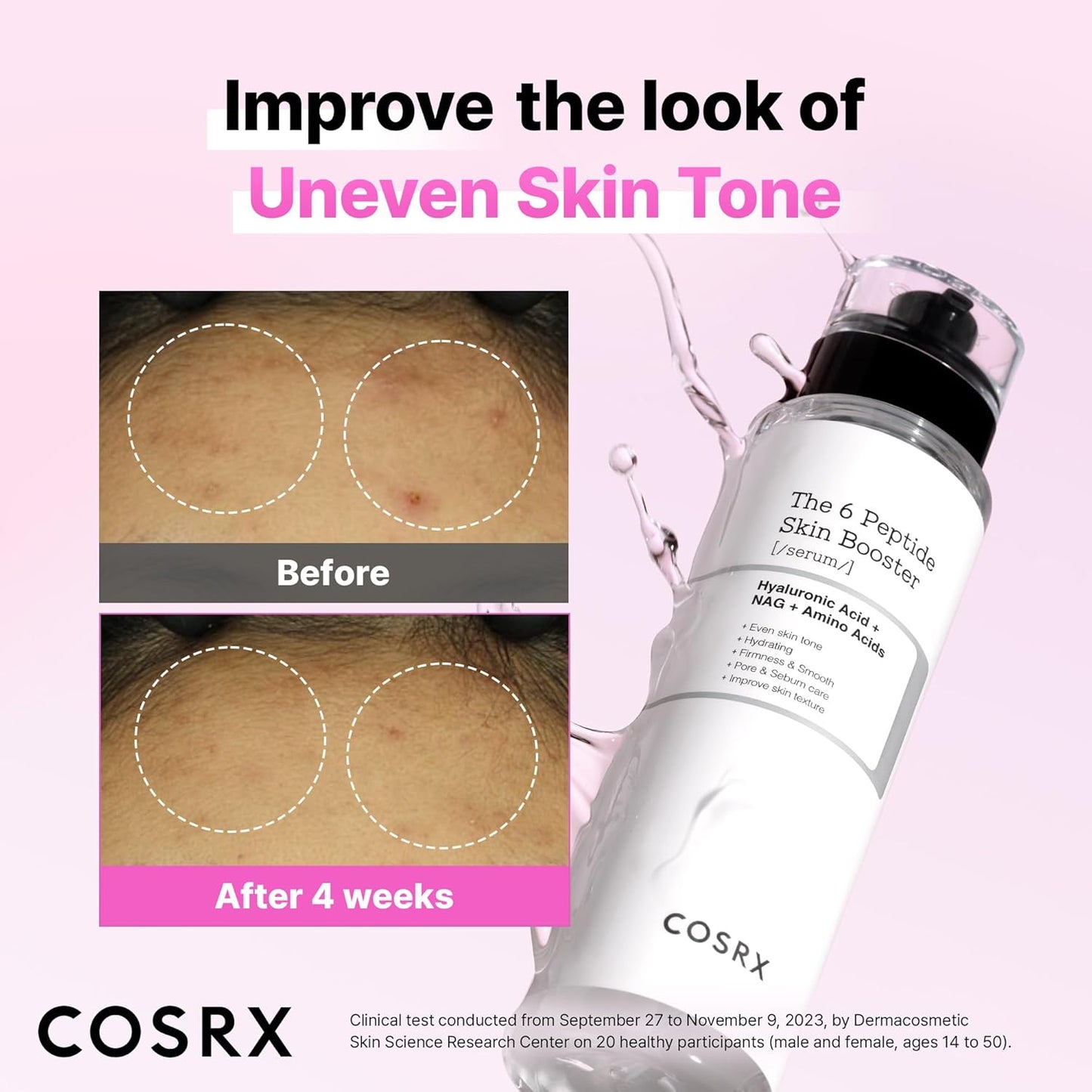 COSRX 6 Peptide Collagen Serum Face Toner with Niacinamide & Hyaluronic Acid, Hydrating & Firming Korean Essence, Anti-Wrinkle & Pore-Tightening Serum For Plump & Even Skin Tone, Korean Skincare 150ml
