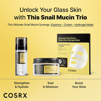 COSRX Niacinamide 5% + Snail Mucin 74% Dual Essence, Anti aging Face Serum for Dull Skin, Hydrating, Brightening, Repairing, 2.70 fl.oz / 80ml, Sensitive Skin, Not Tested on Animals, Korean Skincare