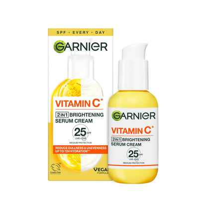 Garnier Vitamin C Serum for Face, Brightening Serum with 4% [Vitamin C + Niacinamide + Salicylic Acid], Dark Spot Reducer & Evens Skin Tone, Suitable for Sensitive Skin, 30ml