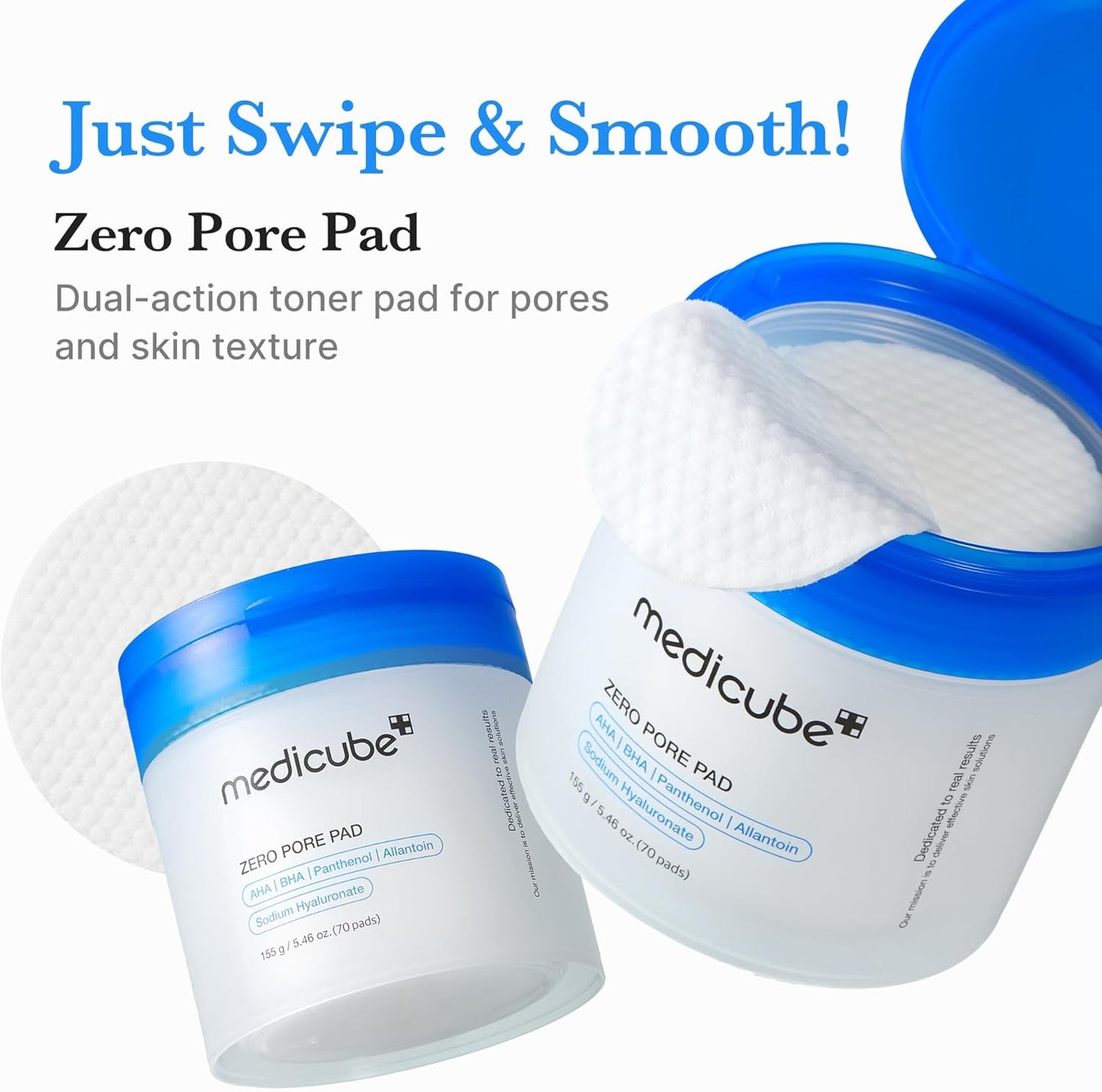 medicube Intensive Pore Care Duo: medicube Zero Pore Pads 2.0 and Zero Exosome Shot 7,500 PPM Spicule Facial Serum
