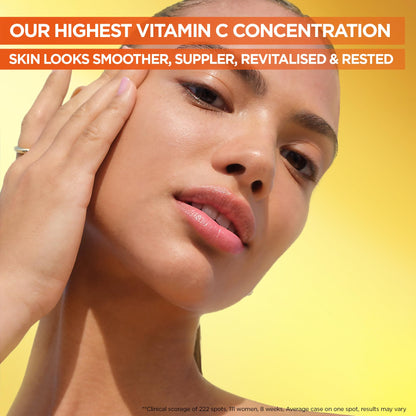 Garnier Vitamin C Serum for Face, Brightening Serum with 4% [Vitamin C + Niacinamide + Salicylic Acid], Dark Spot Reducer & Evens Skin Tone, Suitable for Sensitive Skin, 30ml