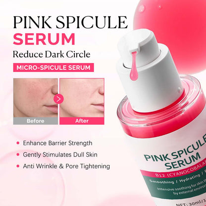 Cyano Pink Spicule Serum + Picotonic Glowing Ampoule Duo - Pore & Spot Skin Care Set - Korean Skin Care Face Serum to Boost Collagen & Brighten Skin, Glass Skin Solution for Smooth Texture 2Pcs
