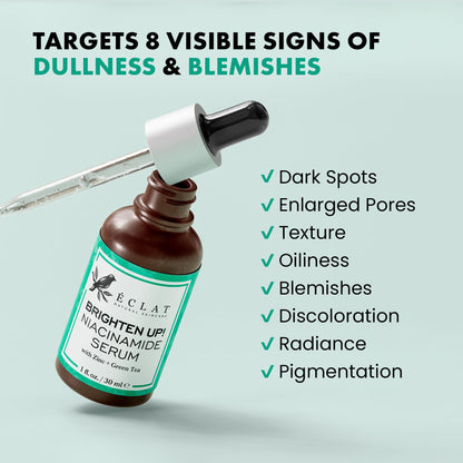 Eclat Skincare Glow Up Vitamin C Serum - Vitamin C Serum for Face with Hyaluronic Acid, Ferulic Acid & Vit E - Skin Brightening Face Care - Anti Aging, Hydrating & Dark Spot Lightening 30ml