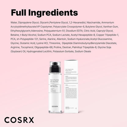 COSRX 6 Peptide Collagen Serum Face Toner with Niacinamide & Hyaluronic Acid, Hydrating & Firming Korean Essence, Anti-Wrinkle & Pore-Tightening Serum For Plump & Even Skin Tone, Korean Skincare 150ml