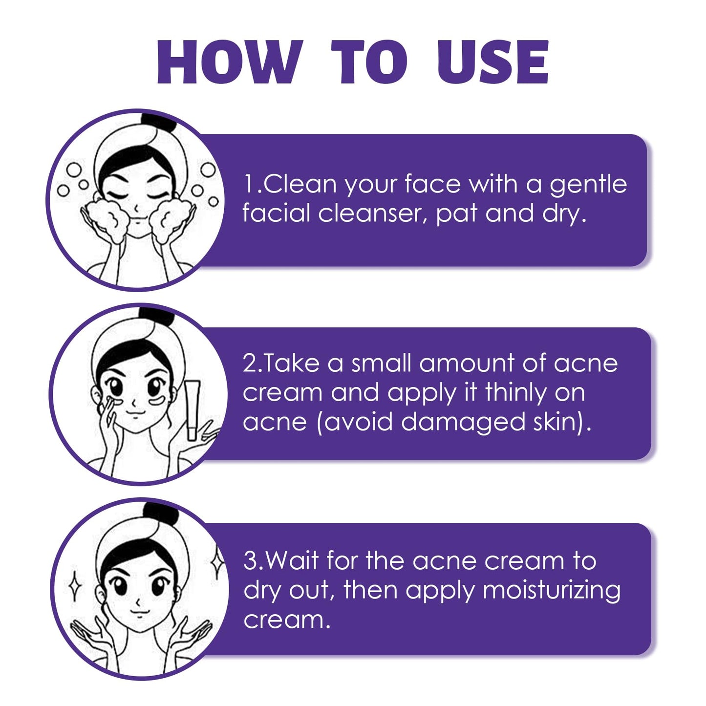Acne Cream 20g, Spot cream, Reduces Pimples, Blemishes & Blackheads , Oil Control& Redness Relief, Providing soothing, Gentle Care for skin