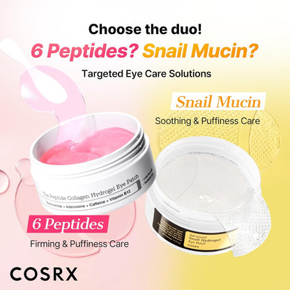 COSRX Snail Peptide Eye Cream with 73.7% Snail Mucin and Niacinamide, Brightening Korean Night Cream for Fine Lines and Dark Circles, Korean Skin Care