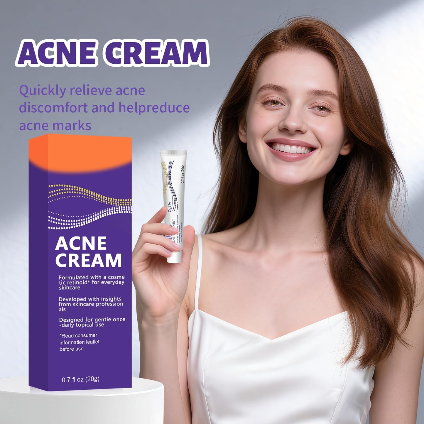 Acne Cream 20g, Spot cream, Reduces Pimples, Blemishes & Blackheads , Oil Control& Redness Relief, Providing soothing, Gentle Care for skin