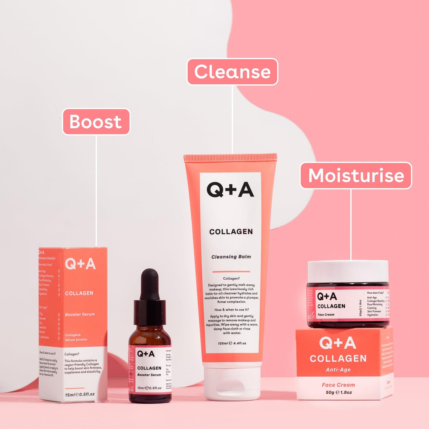 Q+A Hyaluronic Acid Facial Serum (30ml), Natural Hydrating Face Serum, for Plump Skin, Anti Ageing, Fragrance Free, Delivers Deep, Lasting Hydration, Rehydrates and Softens the Skin