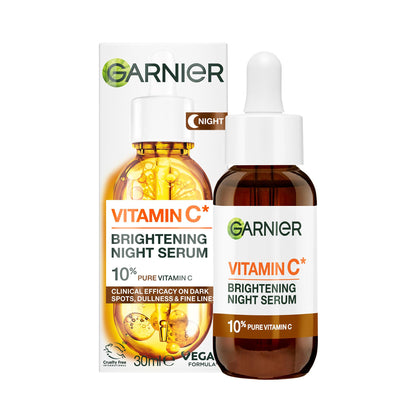 Garnier Vitamin C Serum for Face, Brightening Serum with 4% [Vitamin C + Niacinamide + Salicylic Acid], Dark Spot Reducer & Evens Skin Tone, Suitable for Sensitive Skin, 30ml