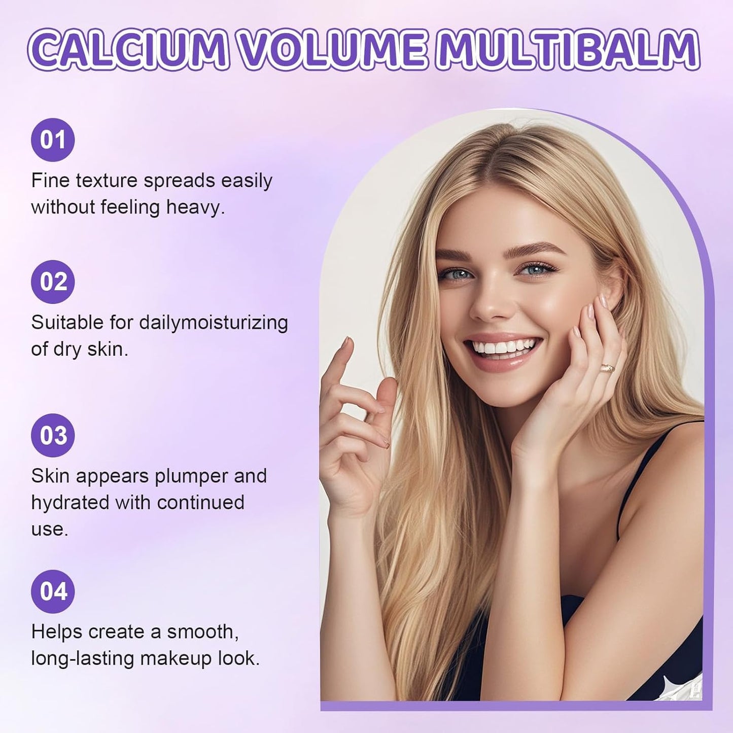 2PCS Calcium Multi Balm, Calcium Volume Multi Balm, Pure Collagen Wand Stick for Face, Korean Collagen Stick Anti-Aging, Hydrating, Suitable for Eyes, Face, Neck