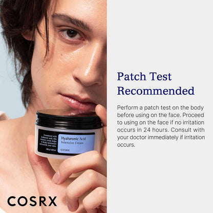 COSRX Hyaluronic Acid Moisturizing Cream, 100g, Long-lasting Hydration, Rich Moisturizer for Sensitive Skin, Korean Skin Care, Animal Testing Free, Parabens Free