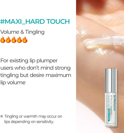 Dr.Melaxin Lip Plumper Gloss Maxi (4ml, BP Spicule) – Intense Volumizing Lip Plumper for Fuller Lips, Noticeable Tingling Effect, Instant Shine & Hydration, K-Beauty