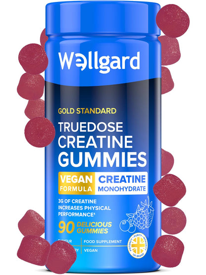 Wellgard Vegan Apple Cider Vinegar Gummies, Gold Standard 1000mg ACV Gummies with Vitamin C, Chromium and Pomegranate, Non-GMO, Gluten-Free & Gelatine-Free