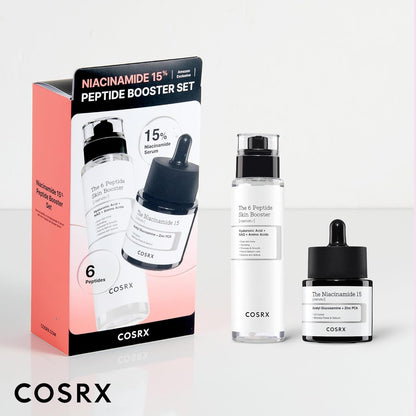 COSRX Niacinamide Peptide Booster Skincare Set, Korean Skincare Gift Set for Glowing Skin, Christmas Gifts Set & Stocking Stuffers for Teen Girls and Women, Niacinamide & Peptide Face Serum