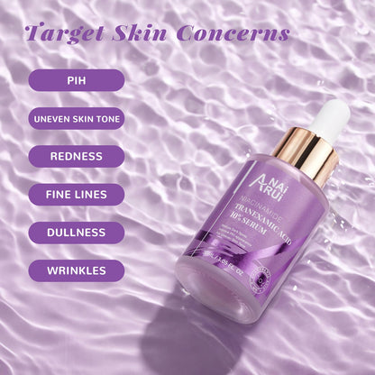 ANAiRUi 10% Tranexamic Acid Serum 30 ml, Dark Spot Correcting Serum with Tranexamic Acid + Hyaluronic Acid + Niacinamide, Targets Hyperpigmentation, Even Skin Tone