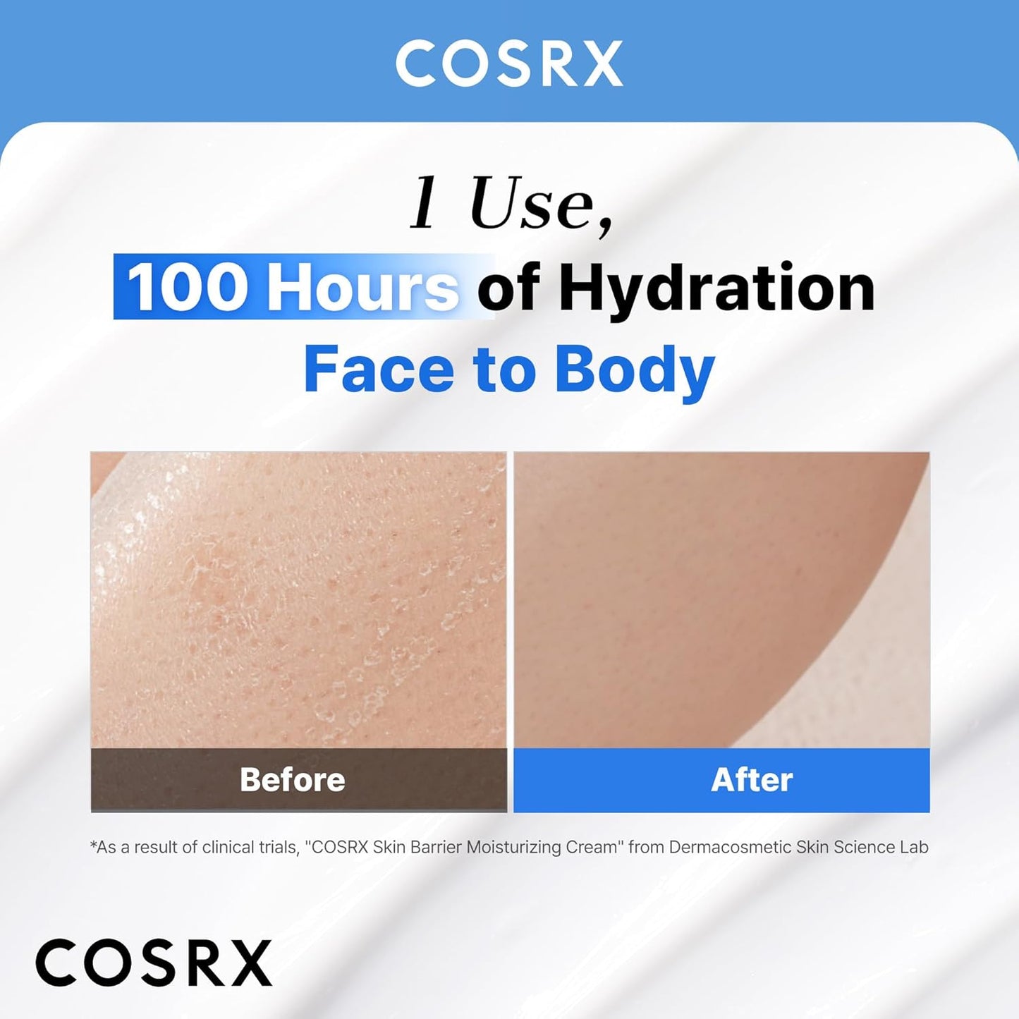 COSRX Skin Barrier Moisturising Body Cream 450ml Ceramide & Hyaluronic Acid Body and Face Cream for Dry Skin, Fragrance Free Hydrating Lotion, Korean Skincare