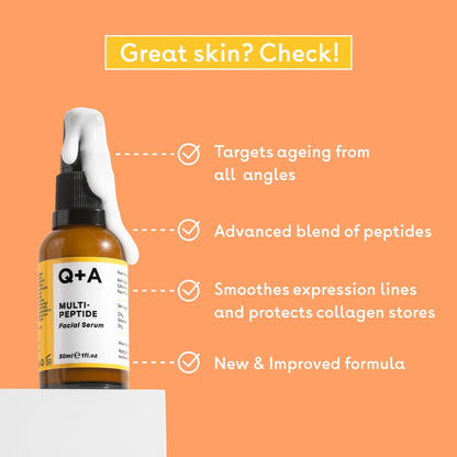 Q+A Hyaluronic Acid Facial Serum (30ml), Natural Hydrating Face Serum, for Plump Skin, Anti Ageing, Fragrance Free, Delivers Deep, Lasting Hydration, Rehydrates and Softens the Skin