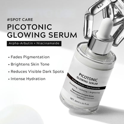 Pink Spicule Serum + Picotonic Shot Ampoule + Peel Shot Exfoliant Rice Ampoule, Rice Exfoliator for Face Pore Refining, Picotonic Glow Serum for Pigmentation & Dark Spot, Glass Skin, 3PCS
