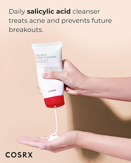 COSRX AC Collection Calming Foam Cleanser 150ml, Salicylic Acid Acne Cleanser | Animal Testing Free, Paraben Free, Korean Skin Care