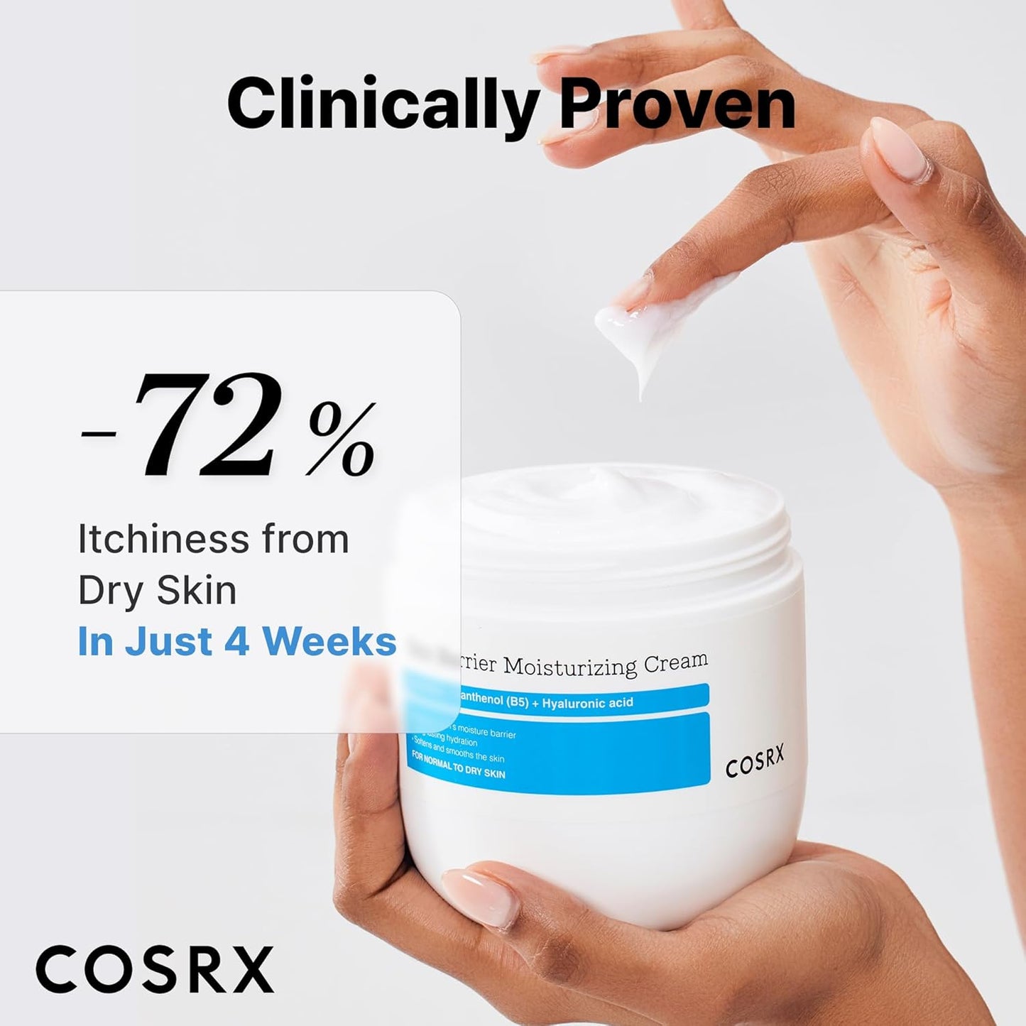 COSRX Skin Barrier Moisturising Body Cream 450ml Ceramide & Hyaluronic Acid Body and Face Cream for Dry Skin, Fragrance Free Hydrating Lotion, Korean Skincare