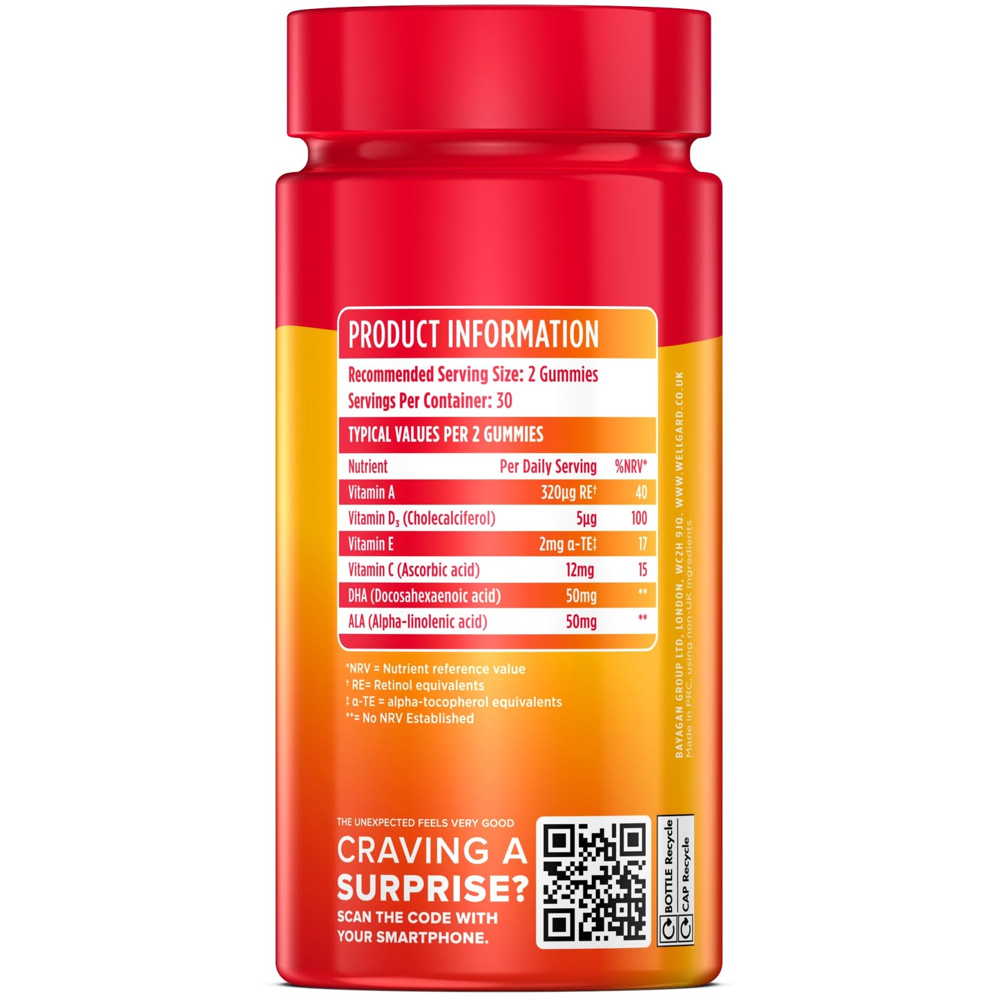Wellgard Vegan Apple Cider Vinegar Gummies, Gold Standard 1000mg ACV Gummies with Vitamin C, Chromium and Pomegranate, Non-GMO, Gluten-Free & Gelatine-Free