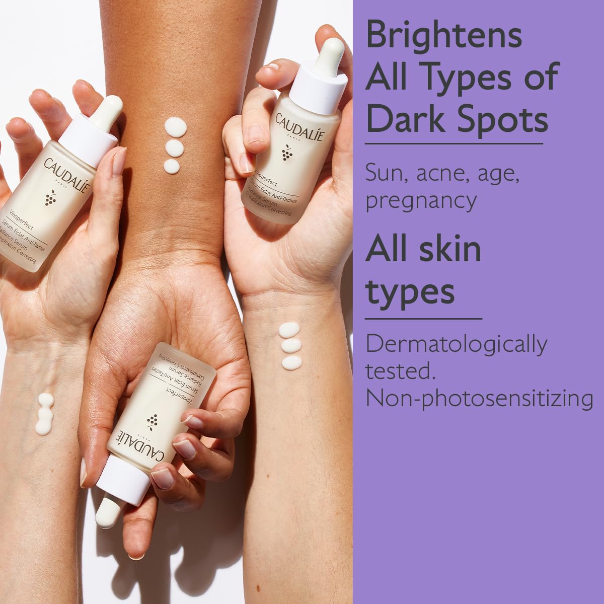 Caudalie Vinoperfect Brightening Dark Spot Serum Vitamin C Alternative - 62x More Effective than Vitamin C with Viniferine and Niacinamide for a Visibly Brighter Even Complexion - 30ml