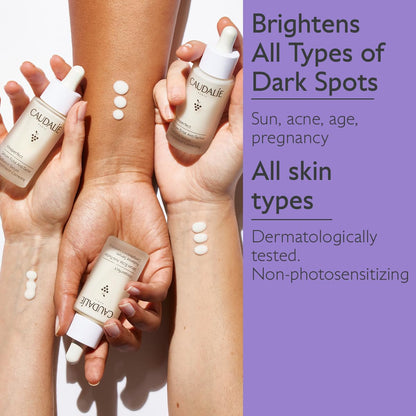 Caudalie Vinoperfect Brightening Dark Spot Serum Vitamin C Alternative - 62x More Effective than Vitamin C with Viniferine and Niacinamide for a Visibly Brighter Even Complexion - 30ml