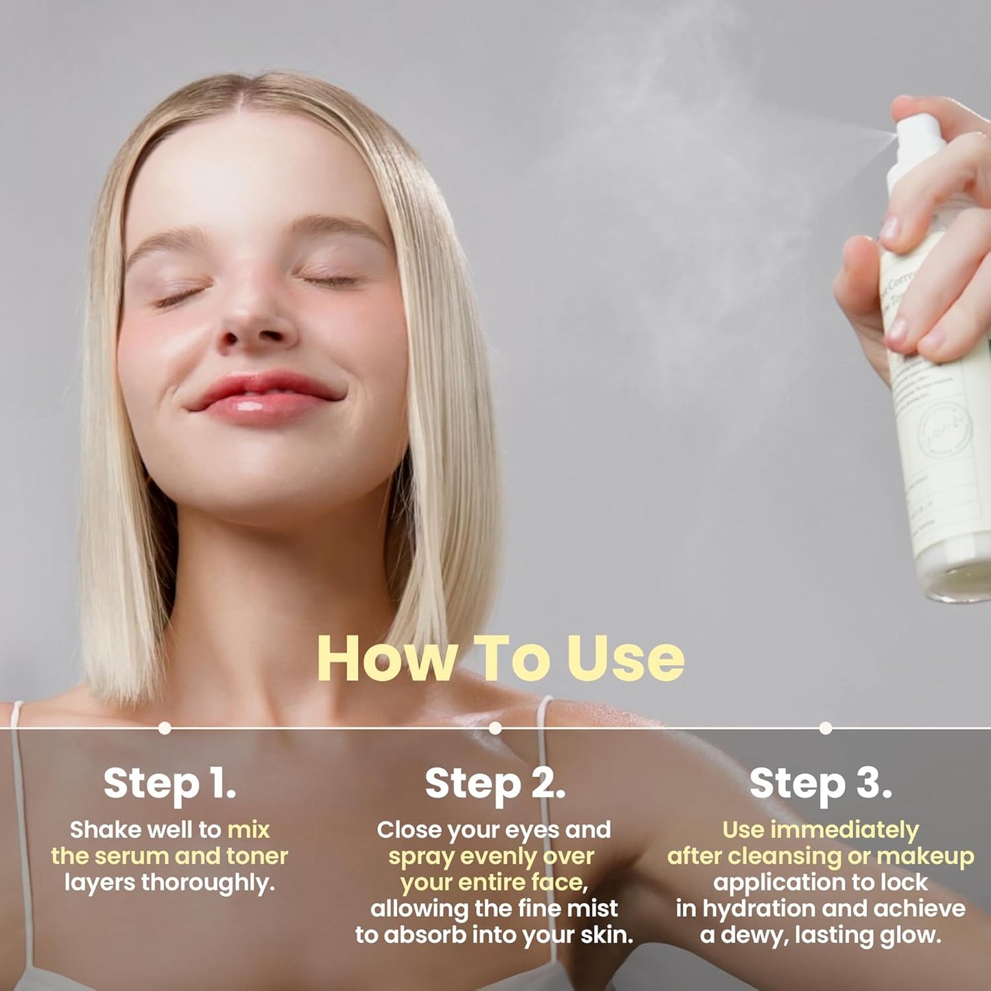 AXIS-Y Dark Spot Correcting Glow Toner - 5% Niacinamide, Glutathione & Salicylic Acid for Skin Brightening & Soothing - Vegan Korean Skincare Face Spray Toner - 125ml/4.23 fl. oz.